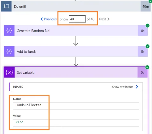     The loop has stopped execution when the count limit was reached.