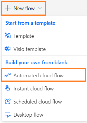 create an Automated cloud flow. image 1
