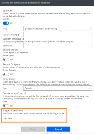 Trigger Settings. image 2