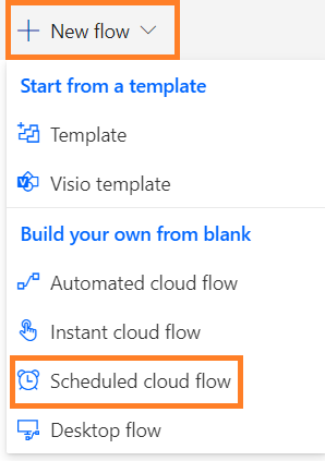 Creating a Scheduled Flow in Power Automate. image 1