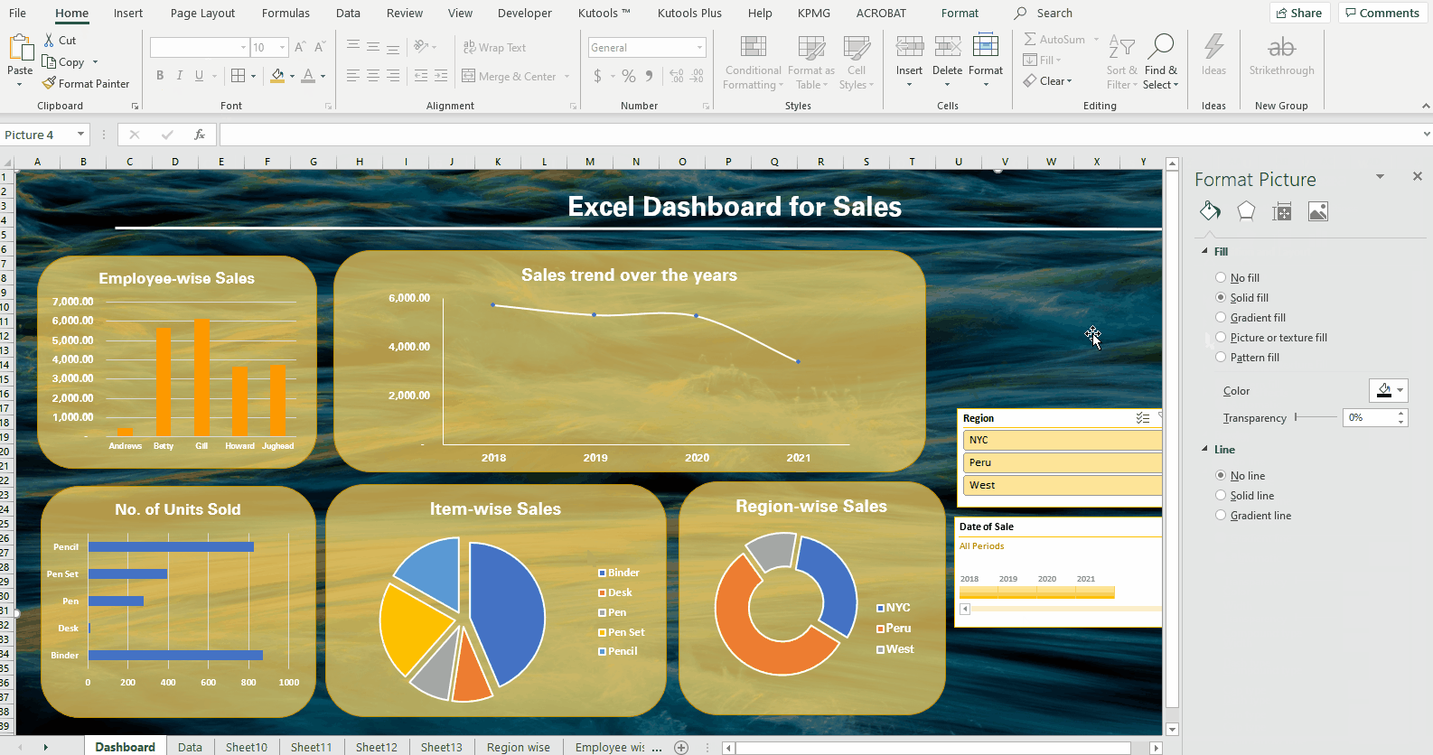Formatting Slicer in Excel