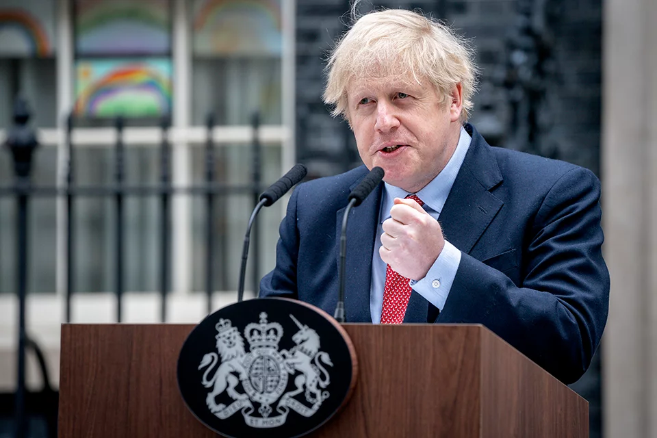 Boris Johnson giving speech