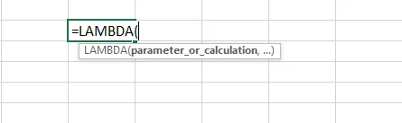 Writing the LAMBDA function