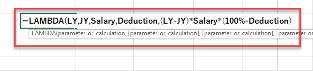 Defining the calculation