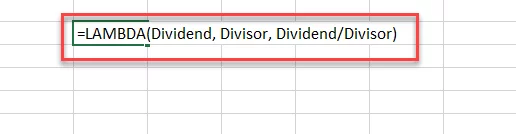 Defining the calculation