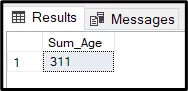 Table showing the sum of all ages: 311.