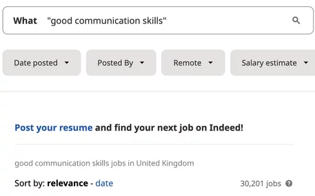 Good communication skills indeed search