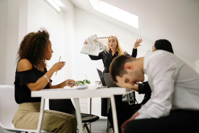 People dealing with work argument