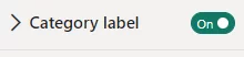 Detail of the Category label option On.