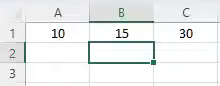 Gif for the average function in Excel working on a small data set