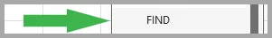 Where to find the find function in excel
