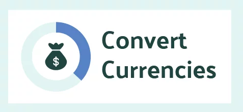 Convert currencies infographic
