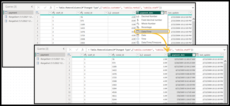 Two Queries tables.