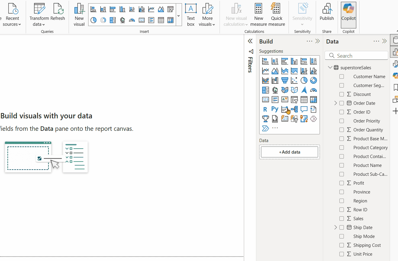 Finding the line stacked column chart
