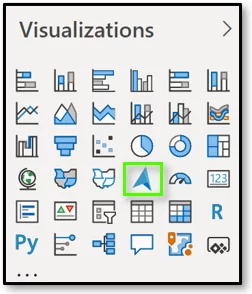 The azure maps visualisation option