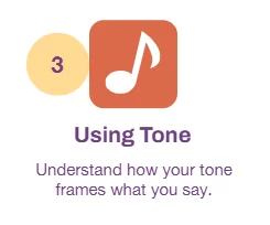 Small icon of a music note with description of using tone