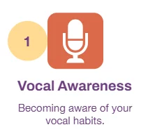 Small icon of a microphone with description of vocal awareness