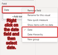 Selecting the date for the slicer