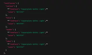 CSS-like font names in the Powr BI theme file