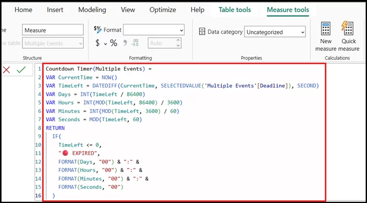 What our new DAX formula returns