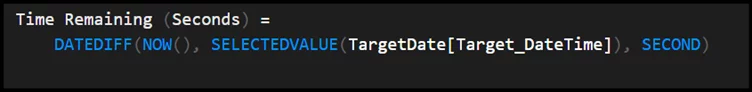 Adjusting your DAX formula to find the remaining time in seconds