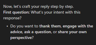 Shows the Copilot response which helps draft emails