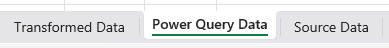 Our new Power Query Data sheet