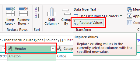 Where to replace values with Power Query