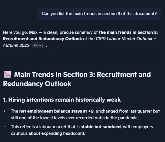 Higher quality output from a more specific prompt