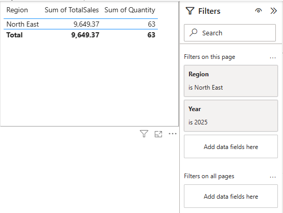 Power BI URL filter combining multiple fields with AND